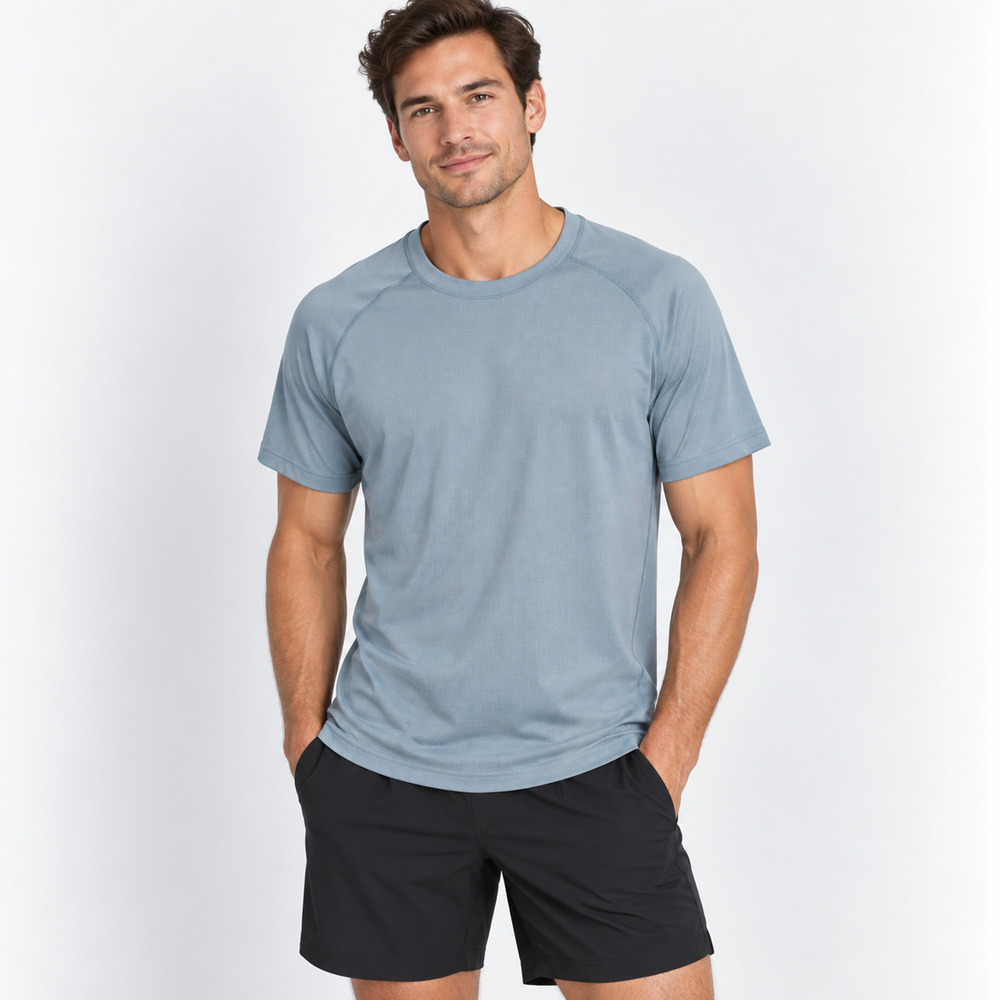 Lululemon Metal Vent Tech Shirt Men S Light Blue Short Sleeve Running Workout
